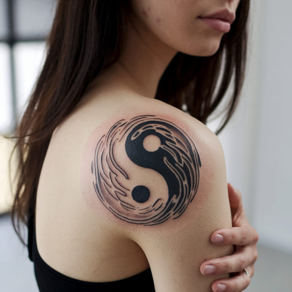 Yin Yang Water Tattoo