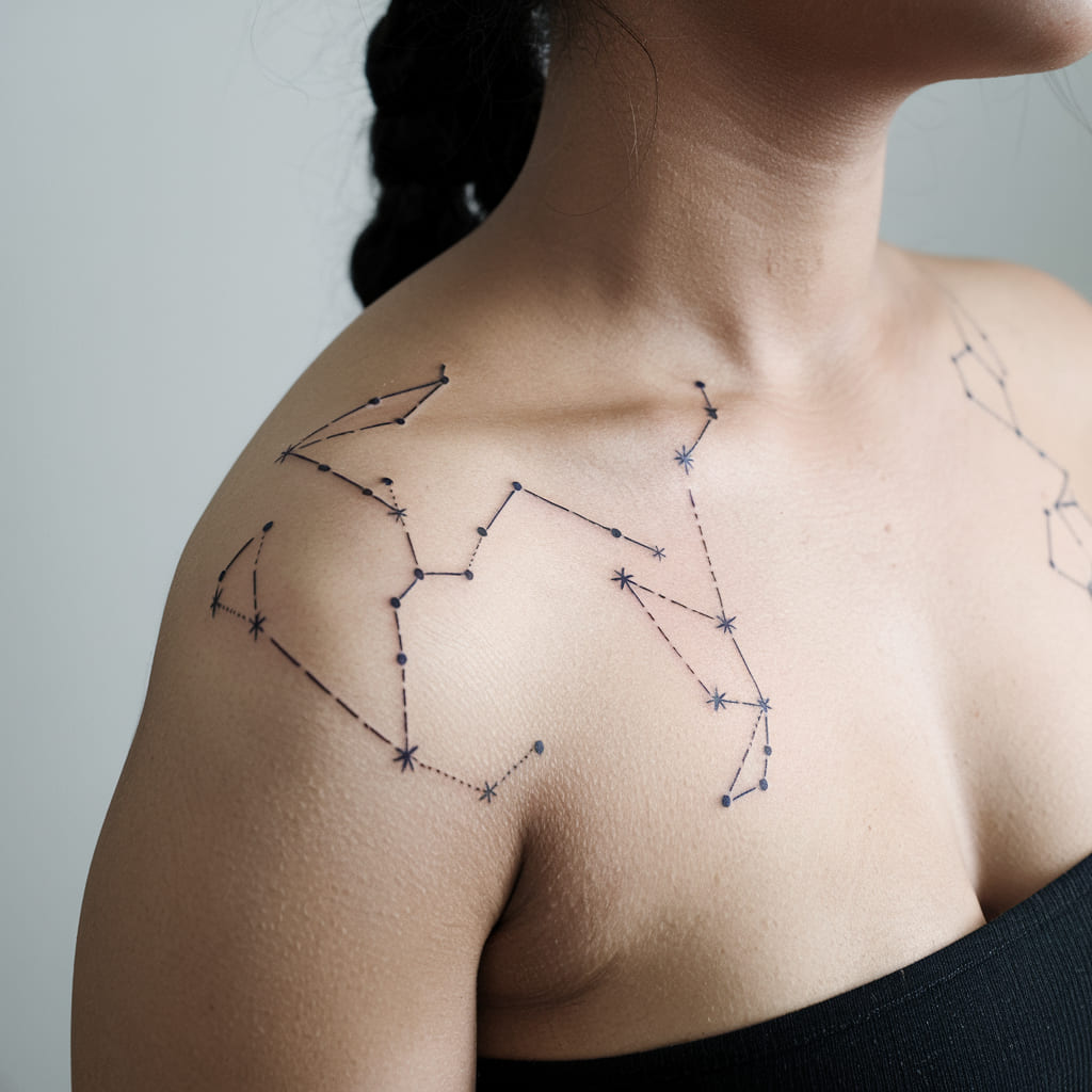 Zodiac Constellation Line Art